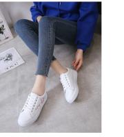 Zapatos Blancos Pequeños Para Mujer Primavera/Verano/Otoño Nuevos Patrón Bordado Coreano Casual Suela Baja Estudiante Zapatos Planos - details 15