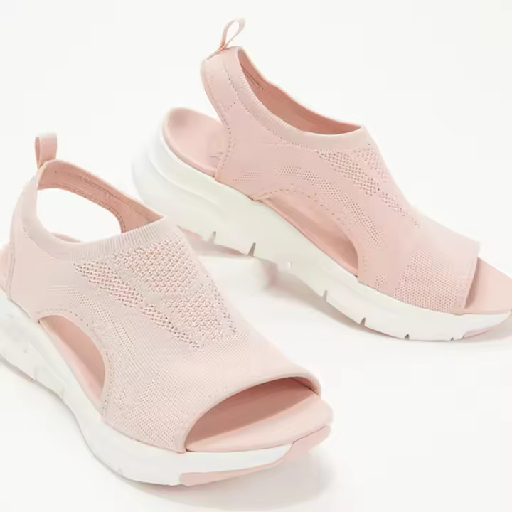 Women Sandals Summer Mesh Casual Ladies Wedges Shoes Solid Color Hollow Platform Open Toe Slip-On Female Sandalias Light Comfort - 1