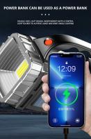 Linterna LED Recargable De Alta Potencia Multifuncional Portátil Con Luz Lateral Impermeable Y Modos De Iluminación Variados Para Camping Exploración Mantenimiento Y Trabajo Nocturno - details 12