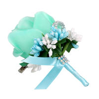 Broche De Silken Artificial Para Mujer Y Hombre Corsé De Mano Flor De Boda Decoración De Fiesta Para Novio Y Novia - details 4