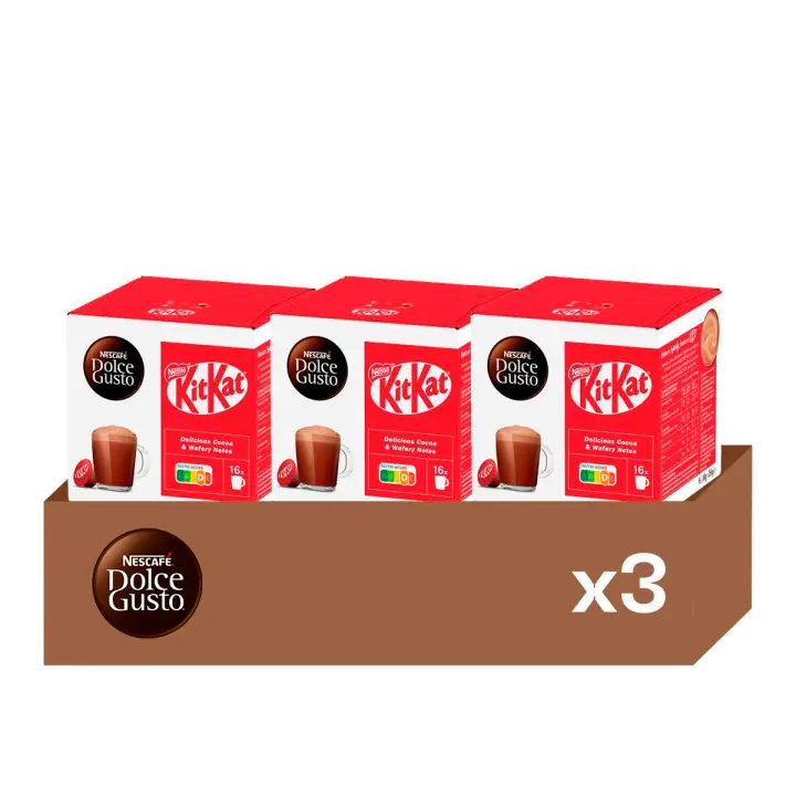 KITKAT® - Pack 3 Cajas de Cacao Caliente (48 uds) | Presentación Exclusiva NESCAFÉ® - 1