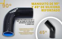 MODAUTO Manguera de Silicona Acoplador, Tubo de Silicona 90°, Universal, 3/4 Capas, Alto Rendimiento - details 0