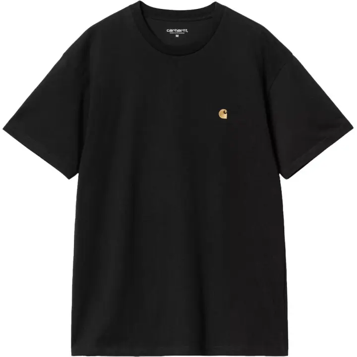 Camiseta Carhartt Negra S/S Chase T-Shirt Black Ajuste Holgado - 1