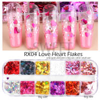 12 Grillas De Brillo De Uñas En Forma De Corazón Sequinias Holo Iridescentes Para Año Nuevo Y San Valentín BERX04 - details 15