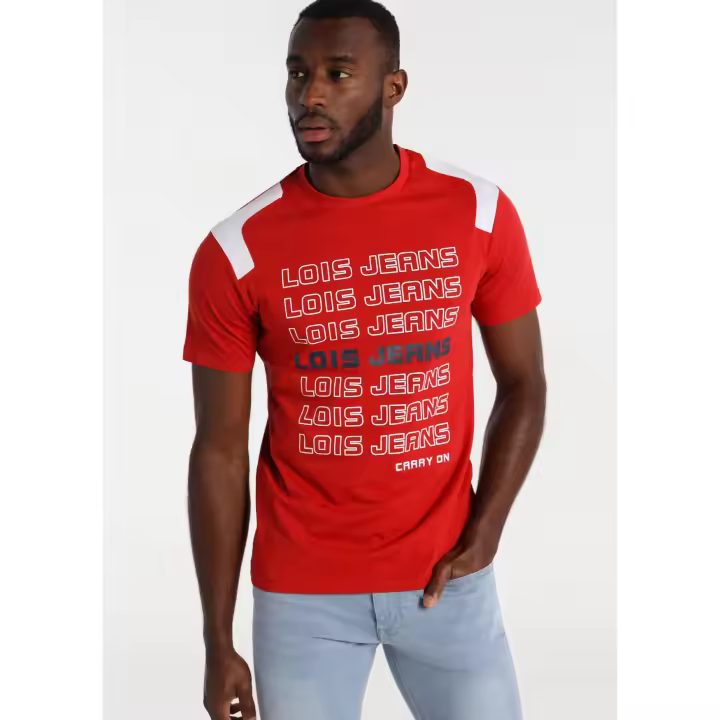 LOIS JEANS - Camiseta Manga Corta Piezas Hombro - 1