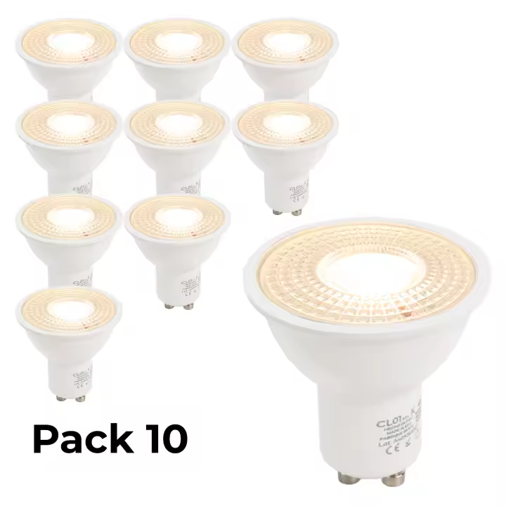 Paquete de 10 Bombillas LED GU10 7W 45 ° SMD2835 770lm 220V Sin Parpadeo/Parpadeo - 1