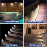 Lámpara De Pasillo Solar En Acero Inoxidable 3LED Impermeable Y Anticorrosión Para Jardín Cepillo De Pared Luz Ambiental - details 6