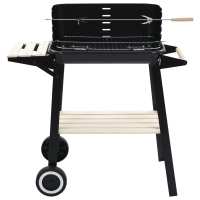 vidaXL Barbacoa de carbón con ruedas - details 1