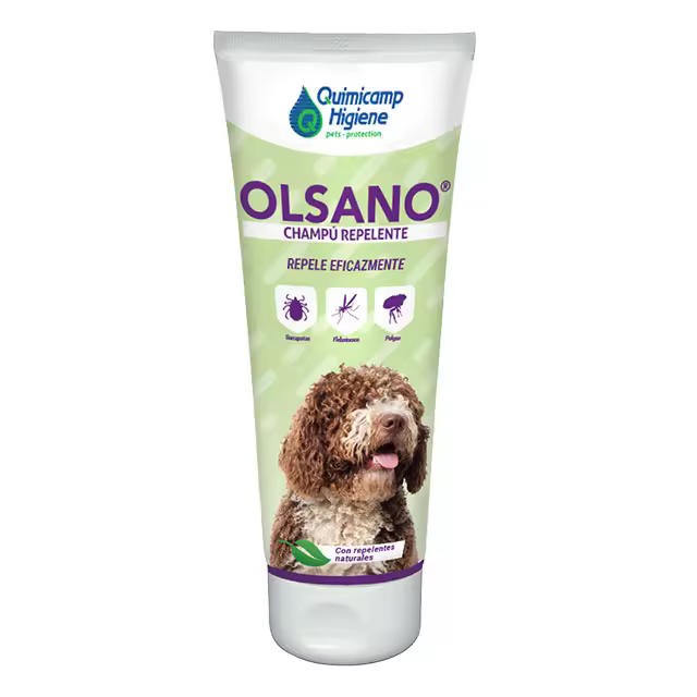 QUIMICAMP HIGIENE Olsano Champú repelente antiparasitario para perros. - 1