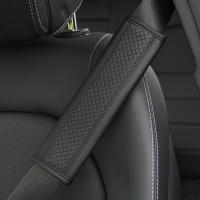 Almohadilla De Cinturón De Seguridad De Cuero PU Para Coche Cubierta De Hombro Transpirable Protección Accesorios De Automóvil Interior - details 0