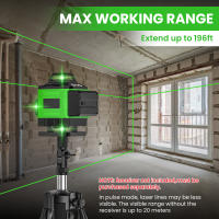 Nivel láser de 16 líneas 4D, máquina autonivelante de 3 °, herramienta de nivelación de batería recargable por USB, niveles horizontales y verticales ﻿Nivel lazer,Incluye soporte - details 10
