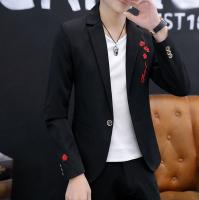 Nueva Chaqueta Casual De Primavera Para Hombre Con Bordado De Patrón Elegante Cierre Único Estilo Versátil Moda Masculina - details 6