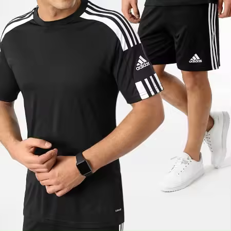 Camiseta Manga Corta Men Adidas Squad 21 V25 Negro Adccmv2520Bd - 1
