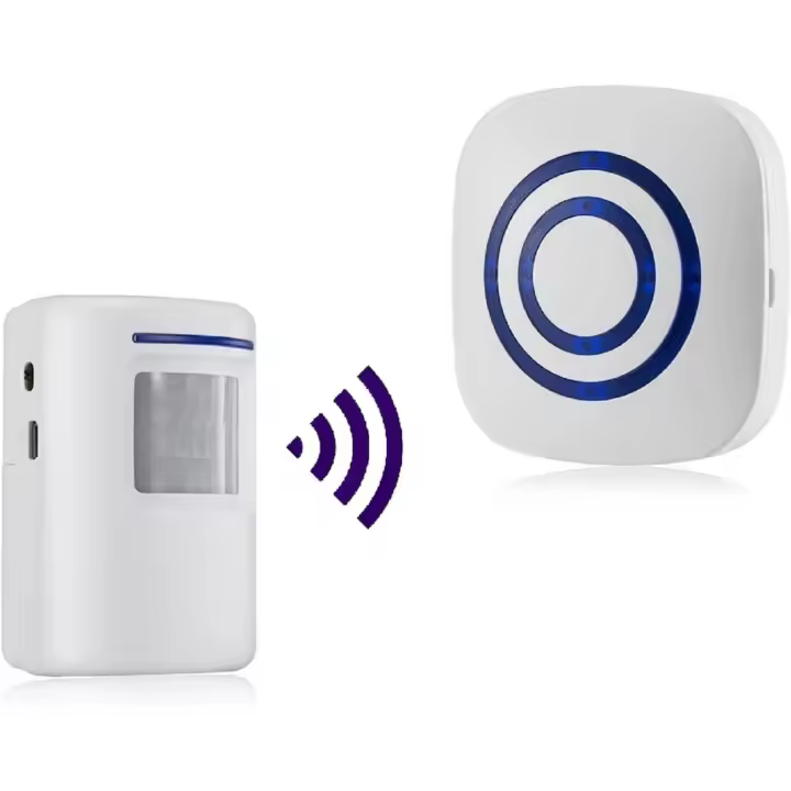 Alarma de seuridad, timbre inalámbrico con sirena y Sensor de Movimiento PIR infrarrojo. - 1