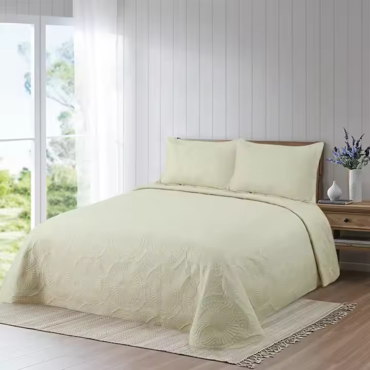 Vivid Torral - Colcha Bouti Verano Celine Lisa Reversible + Fundas De Cojines* (3 Colores)  Poliéster, Fresquita, Transpirable, Diseño, Primavera, Verano - 1