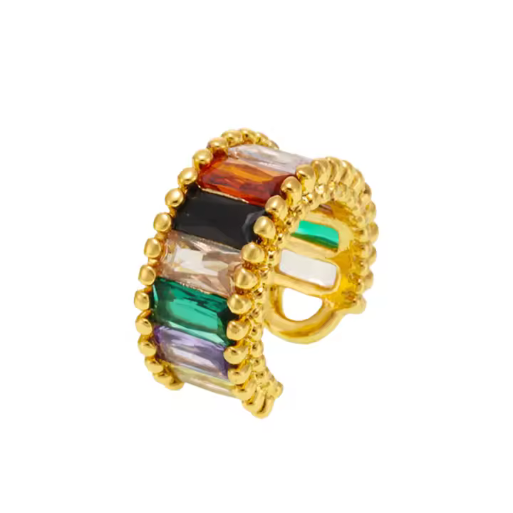 Pendientes de joyería con agujero pequeño para mujer, redondos, anal, de acero inoxidable, coloridos, cartílago de cristal Circa - 1