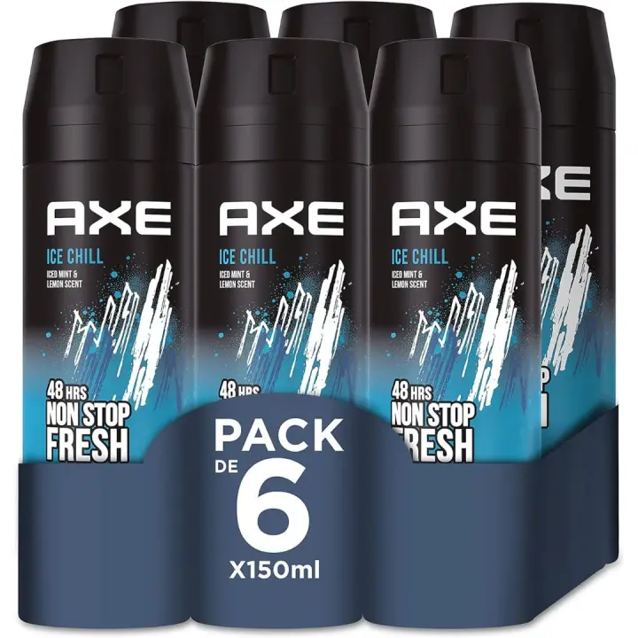 Axe Ice Chill Desodorante en Aerosol para Hombre Bodyspray 150ml - Pack AHORRO 6x150ml - 1