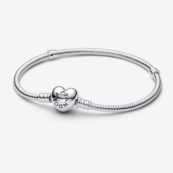 Pandora de Colgante en Plata de Ley Pulsera Serpentina de Corazones Pandora Moments 590719，Incluye Caja Original - 1