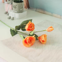 3PCS Flores Artificiales De Rosa Blanca Y Hojas De Eucalipto Peonía Bouquet Decoración Para Bodas Fiesta Vaso Hogar Sin Mantener Flores Naturales - details 9