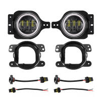 Par De Faros Antiniebla De 4 Pulgadas Con Anillo Halo Angel Eyes Para Jeep Wrangler JL 2018-2023 NO APTOS Para Bumper De Aniversario 10º - details 6
