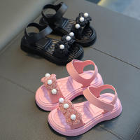 Nuevos Sandalias De Verano Para Niñas Zapatos Deportivos Casuales Con Perlas Y Flores Suela Suave Antideslizante Tallas 24-35 - details 2