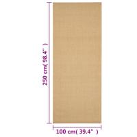 vidaXL Alfombra de sisal natural 100x250 cm Alfombras de área  Alfombra de Piso para Sala de Estar Dormitorio Habitación Salón - details 6