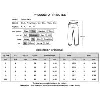 Pantalones Anchos De Algodón Para Mujer En Color Sólido Con Cintura Elástica Y Bolsillos Estilo Casual Vintage Streetwear - details 6
