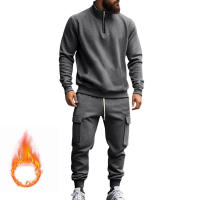 Conjunto Deportivo Casual Para Hombres Verano Otoño Invierno Con Cierre De Cremallera Y Veludo Tejido De Poliéster Talla S a XXXL - details 148