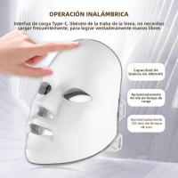 Máscara LED Inalámbrica 7 Colores Máscara De Belleza Con Luz Fotónica Rejuvenecimiento Anti-Edad Tensión De Piel Facial - details 12
