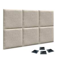 DHOME Juego de Paneles Tapizados de Lino Pack Autoadhesivos para Pared Acústicos Absorbentes Protección - details 2