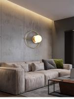 Lámpara De Pared LED Moderna Dorada/Negra Luz De Pared Creativa Para Dormitorio Y Sala De Estar Instalación En Pared Incluye Bombilla - details 7