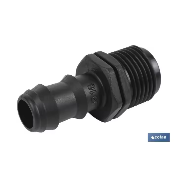 Conector Mixto Cofan para Riego por Goteo o Aspersión | Rosca 3/4'' - 1