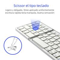 Teclado Bluetooth Recargable Plegable Con Touchpad Ratón Para Android Windows Tableta JOMAA De Reino Unido Españo - details 3