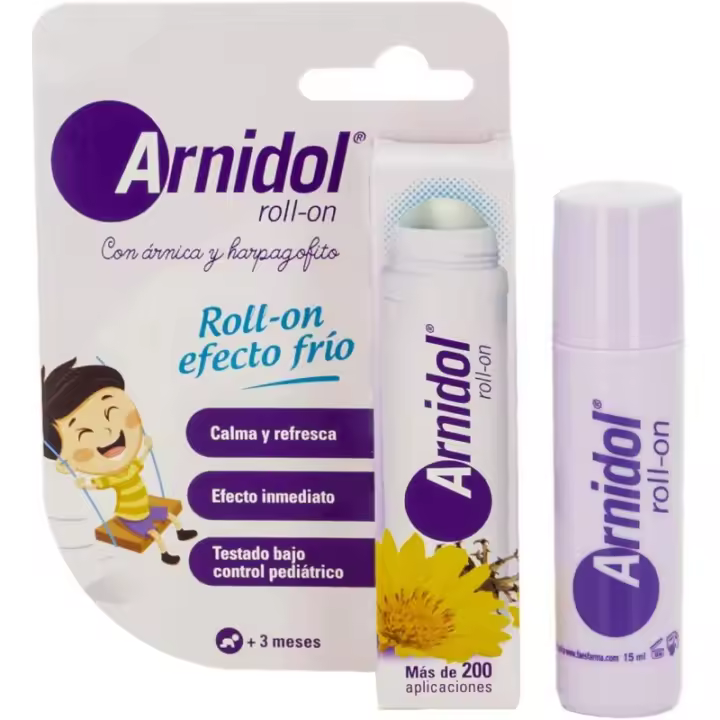 Arnidol Roll-On para Niños, Alivia el Dolor y Refresca la Piel con Bola Metálica - 1