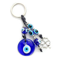 Llavero De Ojo De Suerte Con Mano De Fatima Y Mariposa Azul Para Coche Llavero Turco Con Ojo Maligno Para Hombres Y Mujeres Joyería EY138 - details 32