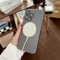 Funda De Teléfono De Lujo Magsafe Con Carga Inalámbrica Para iPhone 15 14 13 12 11 pro Max 15 plus Magnética Mate Protección De Lente Bumper - details 1