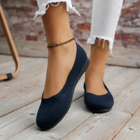 Zapatillas De Ballet Planas Para Mujer Confortables De Tejido Casual Slip on Oficina Barco Talla Grande Mocasines Redondas - details 11