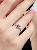 Pandora - Anillo de eternidad with Piedra natal de Julio-Plata de Lei - details 1