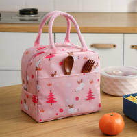 Bolsa Térmica Para Almuerzo Con Aislamiento Y Manija Para Mujeres Y Niños Caja De Alimentos Portátil Para Picnic Y Viajes - details 13