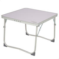Mesa baja plegable aluminio AKTIVE, 40x40x30 cm, color malva, estructura ligera con tablero mdf, topes antivuelco, compacta y estable, soporta 20 kg, ideal camping, playa, picnic, terraza, fácil transporte, diseño cuadrado, estilo minimalista - details 0