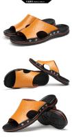 Sandalias De Verano Para Hombre Mocasines De Cuero Genuino Alta Calidad Cómodas Para Playa Y Exterior Estilo Casual - details 17