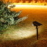 Spotlight Solar Exterior 10 LEDs Ajustable a 180° Impermeable Y Anti-envejecimiento Montaje En Piso/Muro Para Iluminación De Jardín Paisaje - details 0