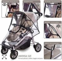 Cubierta transparente para la lluvia del cochecito, protector Universal impermeable para cochecito de bebé, cubierta para la lluvia - details 3