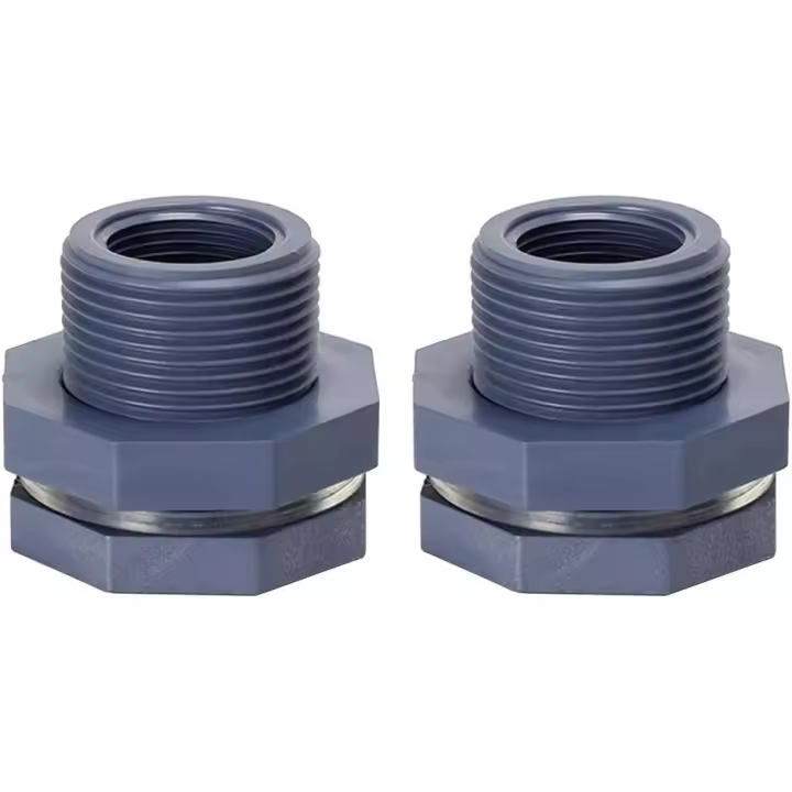 Kit de accesorios para tanque de agua, kit de grifo de jardín con accesorios de mamparo de PVC de 2 piezas de 1,9 cm 2 piezas - 1