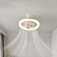 Ventilador De Techo LED 360° Con Cabeza Oscilante Blanco Silencioso Para Dormitorio Estudio Baño Control Remoto Incluido E27 Incluido - details 1