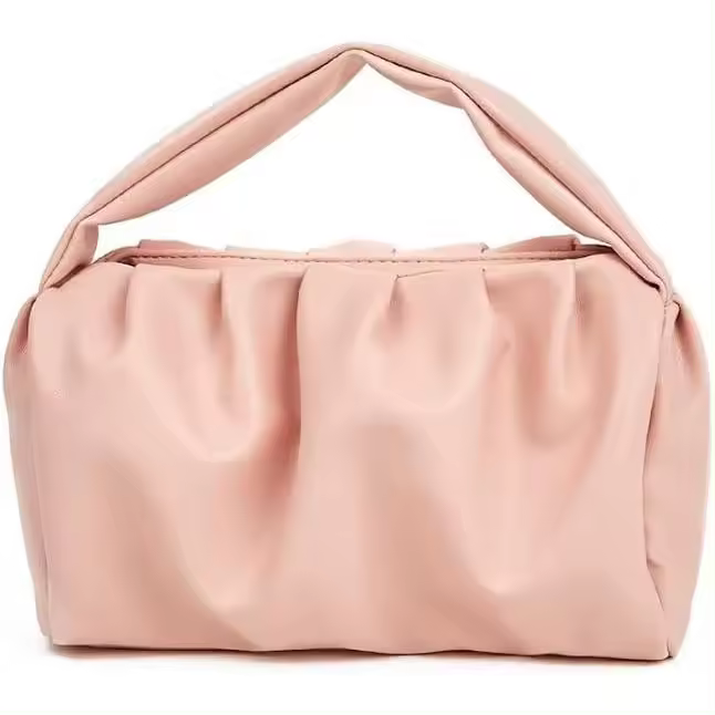 Mudono Bolso Pequeño para Mujeres Bolsa Minimalista Bolsa de Nubé Ruched Impermeable Bolso de Asa Superior Lindo Bolso Cosmético de Viaje - 1