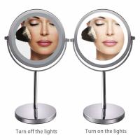 Espejo de maquillaje con lupa 1X/10X, 7 pulgadas de doble cara luz blanca LED sombra libre LED espejo de vanidad, batería y cable USB alimentado (incluye 3) - details 3