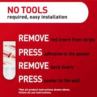 16 Pcs 3M Command Poster Strips Para Colgar Pósteres Sin Dañar La Pared Herramientas No Necesarias Decoración Para El Hogar - details 4