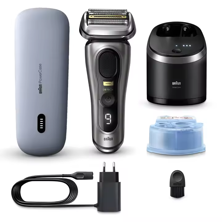 Braun Series 9 Pro+ - Estación de afeitar eléctrica (PowerCase), 9575 cc, metal precioso - 1