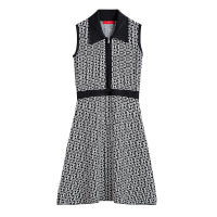 Vestido Sin Mangas Para Mujer CHCH FAMILY Verano 2023 A-Line Con Cierre Frontal Y Decoración De Letras Estilo Oficina Lady Vestido De Rodilla Polyester Y Viscose - details 5